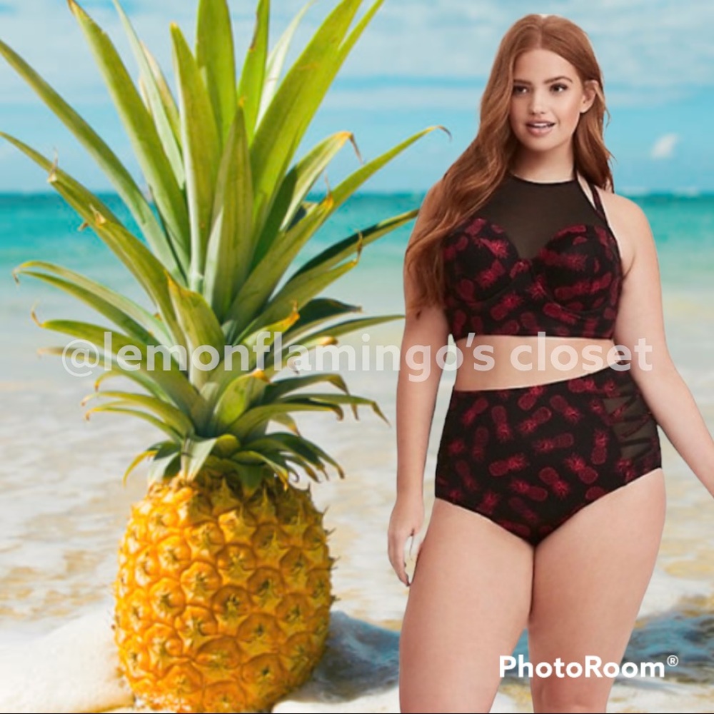 Torrid pineapple print bikini swimsuit